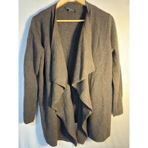 Brooks Brothers Merino Wool Open Cardigan Draped Front Waterfall Lagenlook XL